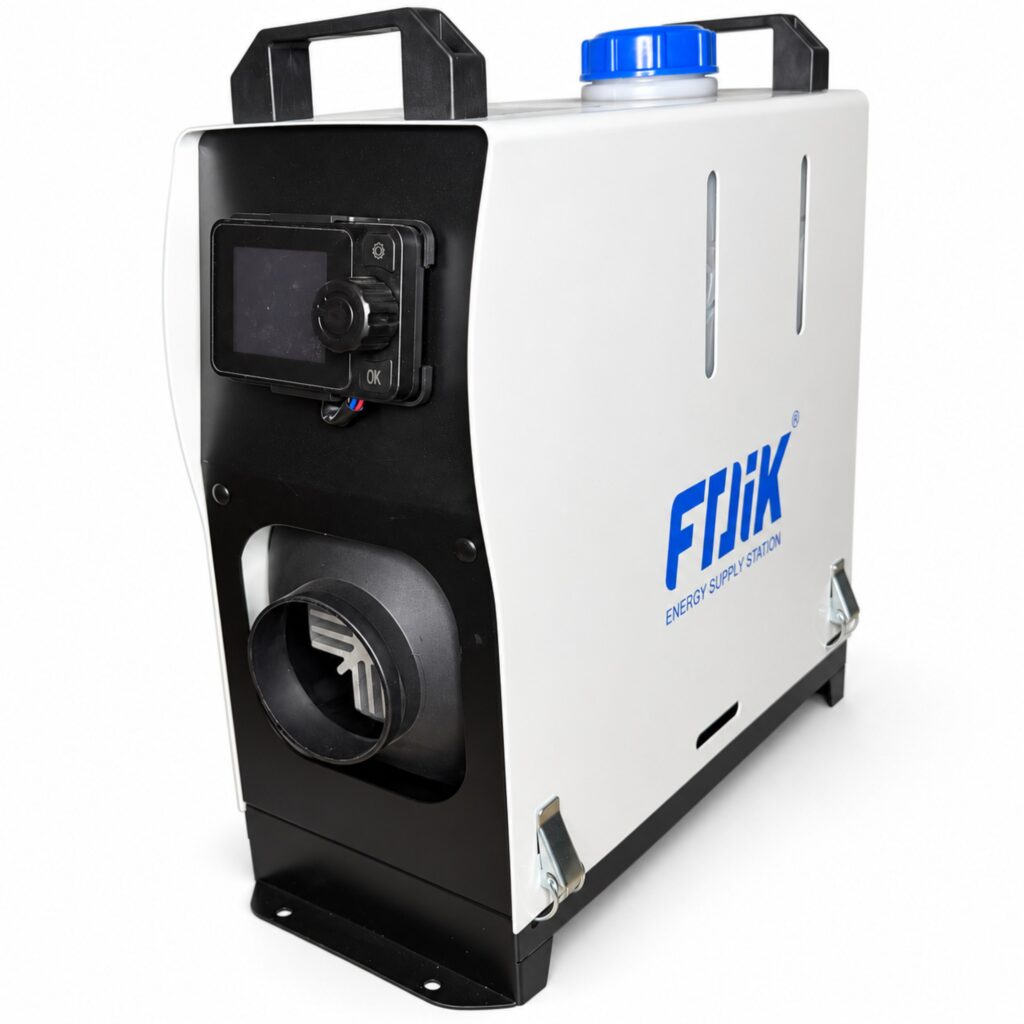 Nagrzewnica diesel FDIK 8 kW – widok z boku z panelem LCD
