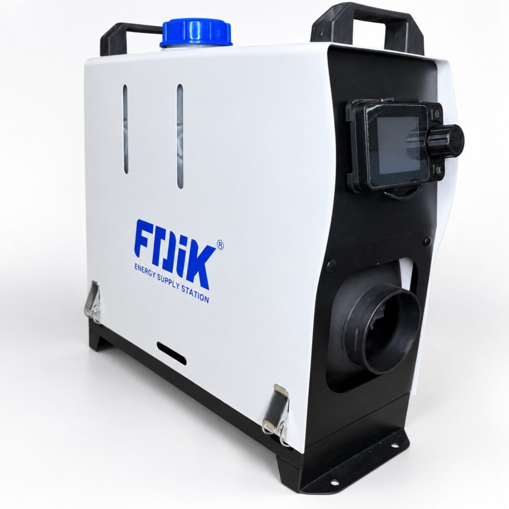 Nagrzewnica diesel FDIK 8 kW – zdjęcie na ciemnym tle