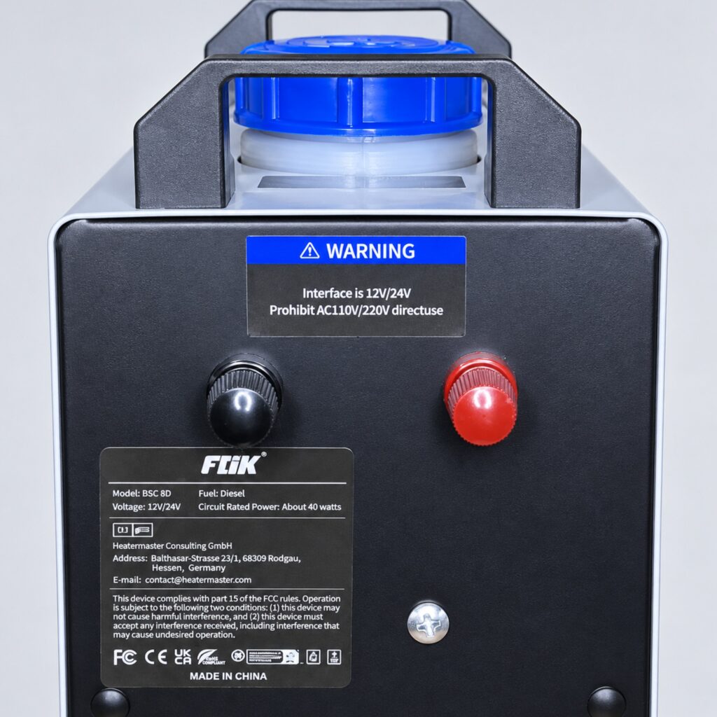 Nagrzewnica diesel FDIK 8 kW – zbliżenie na panel sterowania