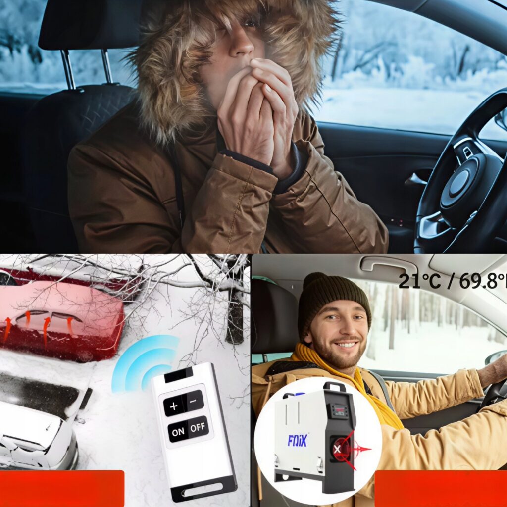 Nagrzewnica diesel FDIK-T7 z panelem LCD, pilotem i zasilaczem